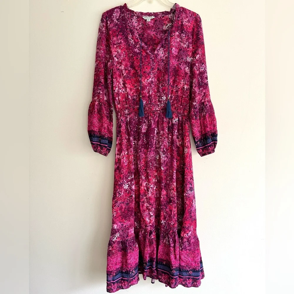 Frye and Co. Long Sleeve Midi Dress size XS - Picture 2 of 7